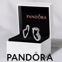 ราคา แหวนเงินแท้ PANDORA S925 100% จับคู่ชุดแหวนคลื่นไม่สมมาตรประกาย (27530797555)