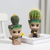 ราคา กระถางกรูท baby groot pot flower cactus กระถางแคคตัส (26553248829)