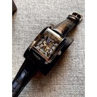 ราคา นาฬิกาออโต้ ไขลาน ทรง Tank Automatic Vintage Watch ทรงสี่เหลี่ยม สายหนัง (24072550596)