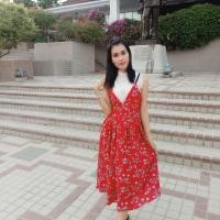 ราคา เดรสยาวสีแดงลายดอกสีขาว (4022924688)