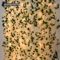 ราคา APPEAEA ประดิษฐ์ Ivy Vine Fairy Light,กันน้ําเรืองแสงปลอมสีเขียว Leaf String ไฟ,กลางแจ้ง Garland 20/50/100LED งานแต่งงานตกแต่งพืชปลอม Vine ไฟ LED (45906143193)