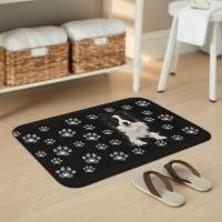 ราคา พรมปูพื้นลายเท้า Border Collie ล้างทําความสะอาดได้ น้ําหนักเบา ทรงสี่เหลี่ยมผืนผ้า กันลื่น ผลิตจากโพลีเอสเตอร์ เหมาะสําหรับตกแต่งห้องนอนและทางเข้า (56305672623)