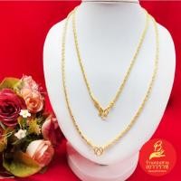 ราคา สร้อยคอทองลายเกลียวเชือกบิดหัวจรวด ยาว 20, 24 นิ้ว เทียบเท่าน้ำหนัก 1,2 บาท ชุบทอง ใส่ได้ทุกโอกาส (25176982653)