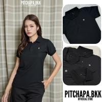 ราคา Pitchapa - Basic Polo เสื้อโปโลสีดำ คอปก แขนสั้น ผ้าจูติ รุ่นเย็นสบาย ทรงผู้หญิง เข้ารูปพอดีตัวสวยใส่ทางการได้ (46400561768)