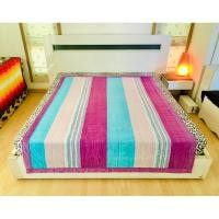 ราคา ผ้าห่มกำมะหยี่ (ใช้ปูรองนอนได้) ขนาด 5-5.5ฟุต สีม่วงกำมะหยี่ลายทางหลากสี ยี่ห้อ Renoma (สภาพใหม่) มือสองเกาหลีแท้ (29307046736)