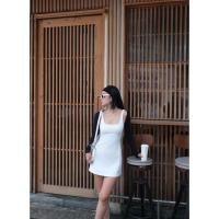 ราคา ATTITUDE - SWEATY MINI DRESS & CROPPED COAT - มินิเดรสผู้หญิงสีขาวและเสื้อแจ็คเก็ตสั้นแขนยาว (54906121490)