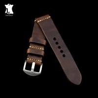 ราคา JAYA LEATHER สายนาฬิกาหนังแท้ crazy horse สายนาฬิกาหนังต้นฉบับ unisex.jk.2024 สีน้ําตาลเข้ม (24040297630)