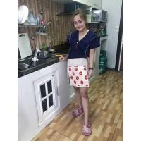 ราคา ผ้ากันเปื้อนพื้นเมืองแบบครึ่งตัว ผ้ากันเปื้อนผ้าฝ้ายพิมพ์ลายดอกไม้ (15588222702)