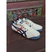 ราคา 040. Onitsuka Tiger Cream Blue Red ขนาด: 43, Insole: 28, Made in Japan, สภาพมือสองและยังดีไม่มีกล่อง (29193102049)