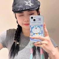 ราคา สต๊อกไทย เคสมือถือ16 ลายโดเรมอนสีฟ้า เคสใสช่องใส่การ์ด สร้อยข้อมือ For iPhone17 16 11 12 13PROMAX 14 15PLUS XSXR 7/8/SE2 (47900036148)