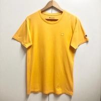 ราคา Champion เสื้อยืด คอกลม แขนสั้น สีเหลืองมัสตาร์ด ป้าย S มือสอง (42957536699)