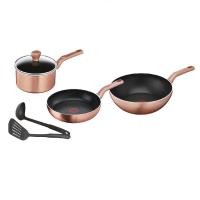 ราคา Tefal เซ็ตเครื่องครัว COOK & SHINE 6 ชิ้น ก้นอินดักชั่น รุ่น G803S695 - Rose Gold (3362344605)