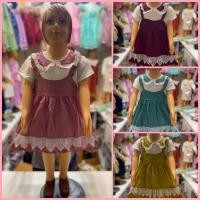 ราคา LINEN OVERALL DRESS WITH RAMPLE COLLAR สําหรับ GIRLS AGED 2-3 YEARS DRESS / CHILDRENS DRESS / CHILDRENS CLOTHES / ชุด LINEN / เสื้อผ้าบาร์บี้ / ชุดกางเกง (25245696328)