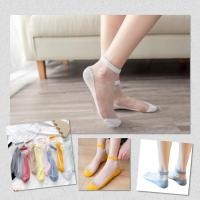 ราคา ถุงเท้าซีทรู โปร่งใส ถุงเท้าข้อสั้น ลายดอกเดซี Free Size ผ้าเกรดดีพรีเมี่ยม (5995092907)