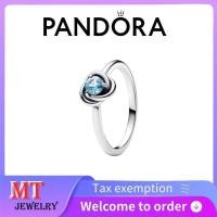 ราคา ขายร้อน 100% S925 เงินสเตอร์ลิงคู่สุภาพสตรีเครื่องประดับ Pandora DIY Sea Aqua Blue Eternity วงกลมแหวน 192993ค03 (51106233418)