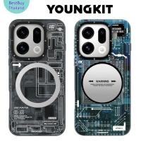 ราคา Youngkit Futuristic Circuit เคสแม่เหล็กสำหรับ Oppo Find X9 Pro เคสกันกระแทก Oppo Find X9Pro Magnetic Case (47852319340)