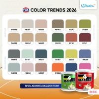 ราคา TOA 4​ Seasons เฉดสี 2026 ขนาด 0.94 ลิตร ชนิดด้าน โฟร์ซีซั่นส์ แห้งไว สีบ้านเย็น สีทาภายนอก สีทาภายใน (56056194534)
