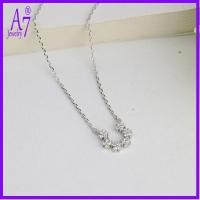 ราคา Niche Fashion Inlaid Diamond Geometric Circle Flower Necklace RXW2387 (55205311180)