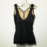 ราคา เสื้อกล้ามคอวีสีดำ เข้ารูป อก 28-34 (7242259934)