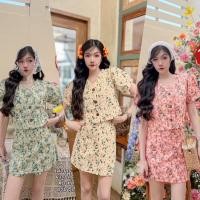 ราคา เซตเสื้อครอป+กางเกงกระโปรง เซต2ชิ้น เซตลายดอกเดซี่ (29506736828)