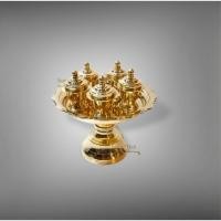 ราคา เชี่ยนสูง ชุดตลับลูกเชี่ยนหมาก พานหล่อทองเหลือง 7นิ้ว (49852756935)