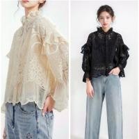 ราคา เสื้อลูกไม้ปักฉลุทั้งตัว (40418691270)