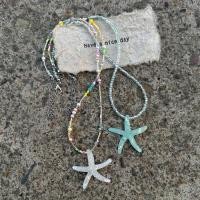 ราคา Sea Star Beaded Chain Y2k Necklace Layered Dopamine Fashion Accessories Photo Props (41202509664)