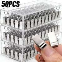 ราคา 10/30/50ชิ้นสองแถวกันลื่นจระเข้ฟันคลิป,5กิโลกรัมความจุสแตนเลสที่หนีบมินิสําหรับม่านติดตามเชือกลวด,ลื่นพื้นผิว (53205753209)