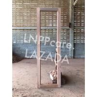 ราคา หน้าต่างกรอบขนาด 45*150 กรอบ3นิ้ว ไม้ยางลาว หน้าต่างไม้สไตล์มินิมอล LNPPcare. (14017362593)