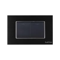 ราคา LUZINO ชุดสวิตซ์ทางเดียว 2 ช่อง รุ่น MLS79-S153-AL สีดำ (27100671951)