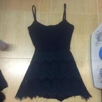 ราคา เดรสสายเดี่ยว สีน้ำเงิน ด้านในเป็นกางเกง (847836549)