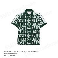 ราคา Lacoste เสื้อโปโล รุ่น Men's Lacoste x Netflix Loose Fit Organic Cotton Print Polo Shirt Code: PH7046 10 291 (24874972862)