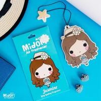 ราคา Midori Air Freshenerแผ่นน้ำหอมสไตล์ญี่ปุ่น น้ำหอมในรถยนต์ หอมนาน กลิ่น Jasmine มะลิ ซองสีฟ้า (37471053)