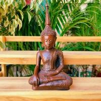 ราคา พระเชียงรุ้งศิลปะล้านช้าง พระพุทธรูปศิลปะแบบลาวเก่า เนื้อเรซิน(หน้าตัก5นิ้ว สูง25ซม.)ผ่านพิธีปลุกเสกแล้ว สีไม้ T (23732428043)