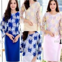 ราคา M - 4XL เดรสงานป้าย ผู้หญิง ผ้าลูกไม้ ชุดไทย แขนส่วน เสื้อผ้าแฟชั่น สาวอวบอ้วน สีทอง ชมพู เทา กรม น่ารัก ใส่ทำงาน (1696918829)