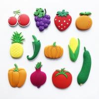 ราคา PVC Dropshipping Cute Fruit Refrigerator Sticer Kids Education Cartoon Vegetable Fridge Magnet Whit (24586419829)