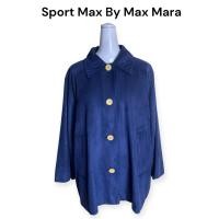 ราคา SPORTMAX By MAX MARA แจ็คเก็ตแขนยาวคอปกทรงหลวมสีน้ำเงินเข้ม (46001407188)