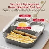 ราคา กระทะไข่ กระทะไข่หินแกรนิตพร้อมฝาปิดกระทะไข่เจียวไม่ติด 3 หลุมกระทะไข่ไส้กรอกวาฟเฟิล (45552933901)