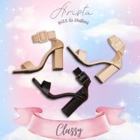 ราคา ( In stock ) รองเท้าส้นสูงผู้หญิง รัดข้อเท้าสไตล์เกาหลี ใส่สบาย รุ่น Classy (VTD-046) (26875426271)
