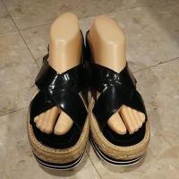 ราคา ***รองเท้าแตะแฟชั่น ยี่ห้อ Prada แท้ (มือสอง) (27424665808)