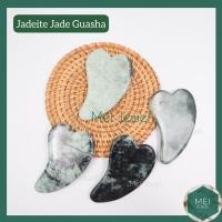 ราคา Jadeite Jade Guasha กัวซาหยกพม่า ทรงหัวใจใหญ่ (23871979278)