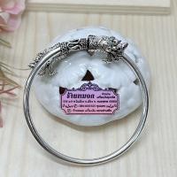 ราคา กำไลพญานาคหัวไขว้เงินแท้92.5% (21047249883)