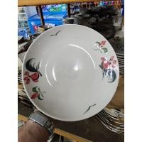 ราคา จานไก่กลม 8 นิ้ว จานลายไก่ เซรามิค ไก่โบราณ (29090655621)