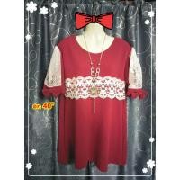 ราคา เสื้อผ้าสาวอวบ ผ้านิ่ม แขนและอก ลูกไม้ ช่วงแขนประดับโบว์ มือ1 สีแดง ใส่สบาย อวบอ้วน ไซส์ใหญ่ Bigsize คนท้อง (5770137644)
