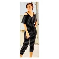 ราคา จั๊มขา 7 ส่วน สีดำลายทาง งานป้าย ทรงสวย ผ้าดี ไซร้SM (25055505465)