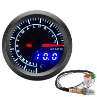 ราคา 52MM AFR Gauge with Narrowband O2 Oxygen Sensor 0258006028 Air Fuel Ratio Gauge 7 Color LED for Rac (49554152125)