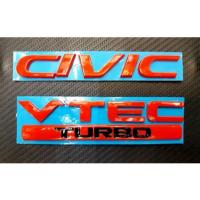 ราคา โลโก้ civic + vtecturbo สีแดง (24364840533)