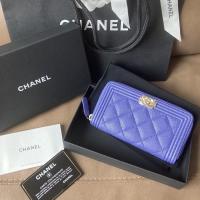 ราคา New! Chanel Boy Caviar Medium 6" Zippy Wallet GHW Holo30 (11940813031)