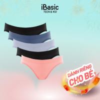 ราคา Combo 5 iBasic กางเกงในเด็กผู้หญิง seamless hipster เอวต่ํา PANG024 (41307432463)