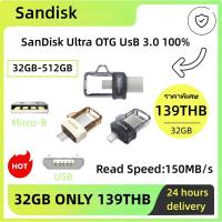 ราคา SD OTG USB Flash Drive 32GB 64GB USB 3.0 Dual Mini Pen Drive 128GB 256GB 150MB/S PenDrive 64GB for PC and Android (24469036295)
